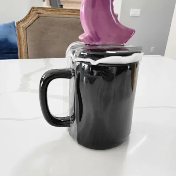 RAE DUNN TONIGHT WE FLY mug with topper NEW - Picture 6 of 9